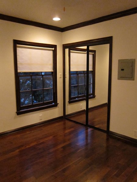 Bedroom mirrored closet doors